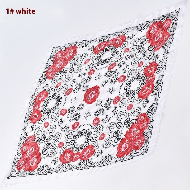 Rose-Print Square Scarf — product image 5