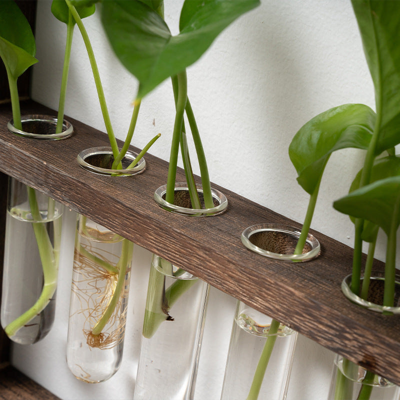 Wood & Glass Wall Vase — product image 5