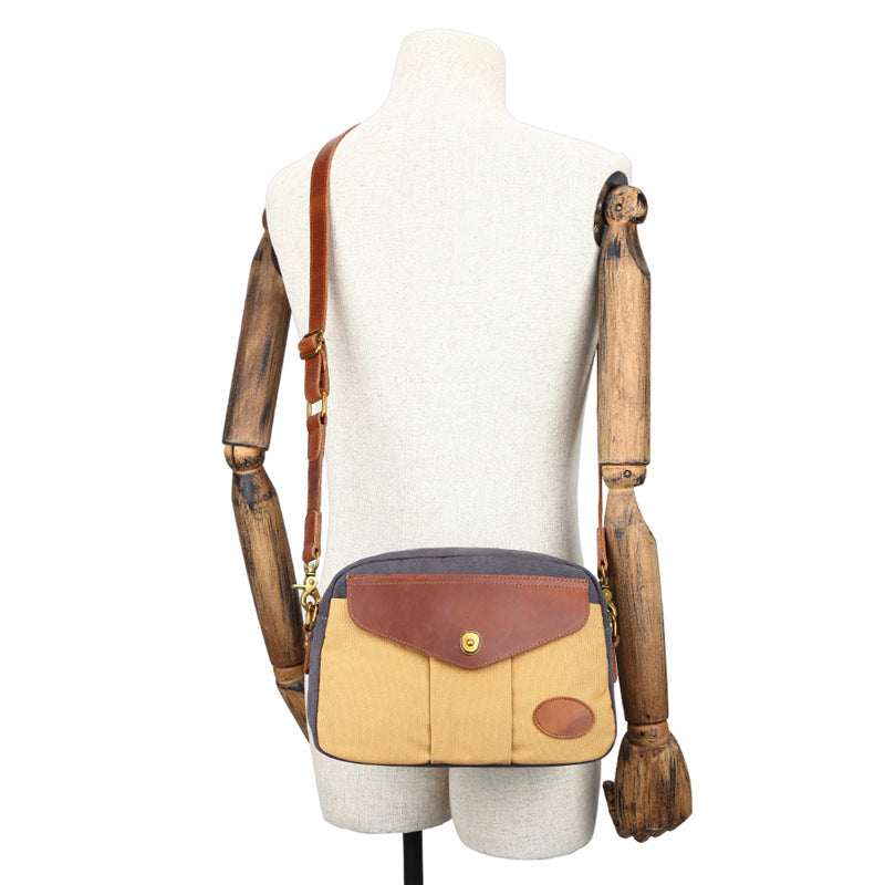 Colour-Block Canvas Shoulder Bag — product image 5