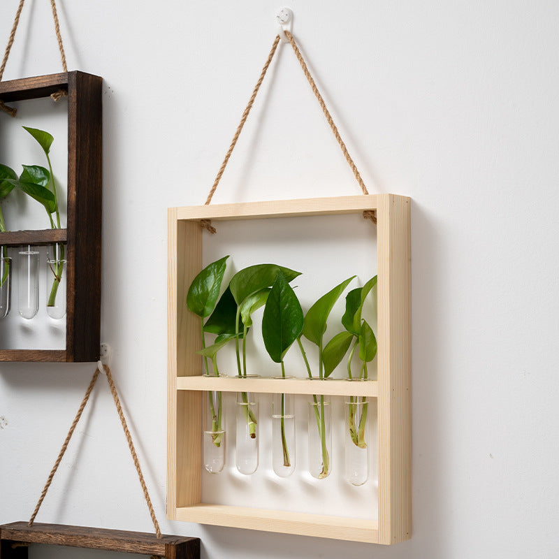 Wood & Glass Wall Vase — product image 4