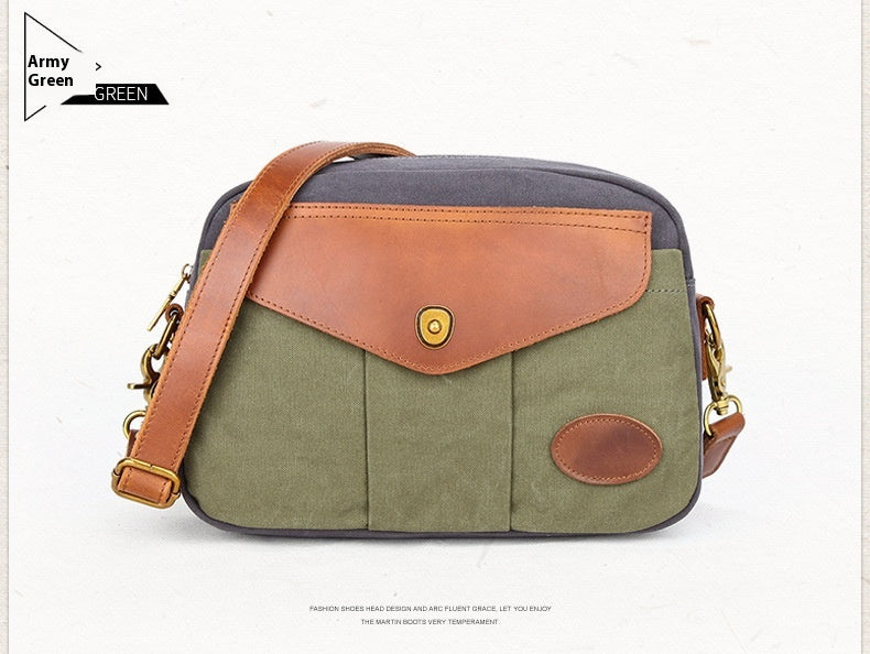 Colour-Block Canvas Shoulder Bag — product image 6