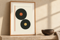 Twin Platters artwork shown in a styled frame setting. Physical art print; frame and accessories not included.