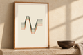 Soft Clipping artwork shown in a styled frame setting. Physical art print; frame and accessories not included.