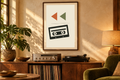Rewind Sunday artwork shown in a styled frame setting. Physical art print; frame and accessories not included.