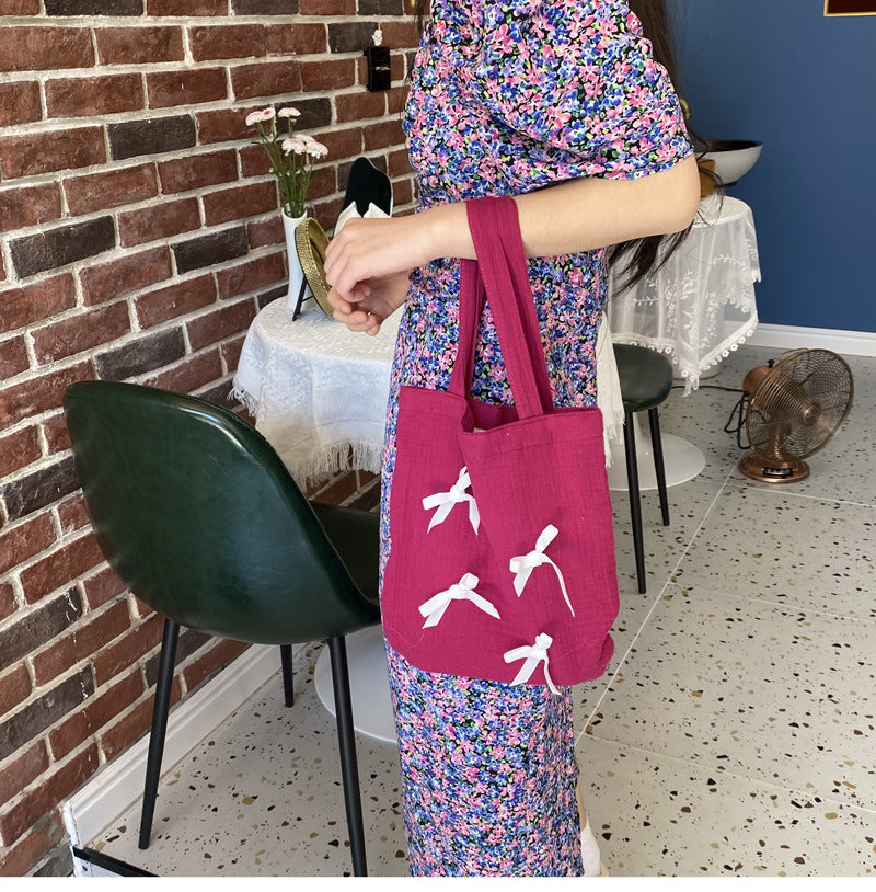 Bow Detail Fabric Bag — product image 7
