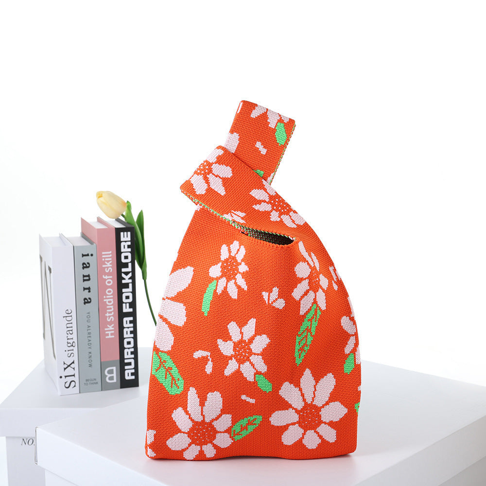 Patterned Knitted Tote — product image 30