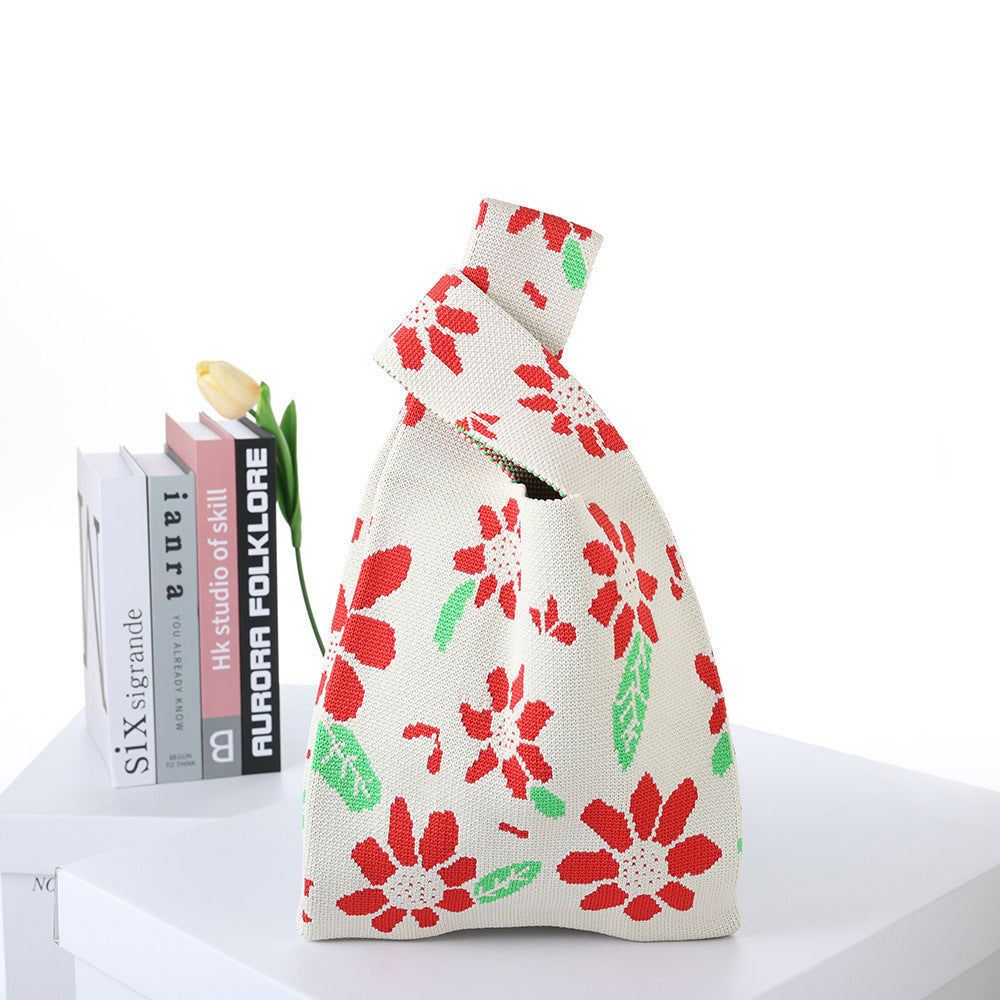 Patterned Knitted Tote — product image 29