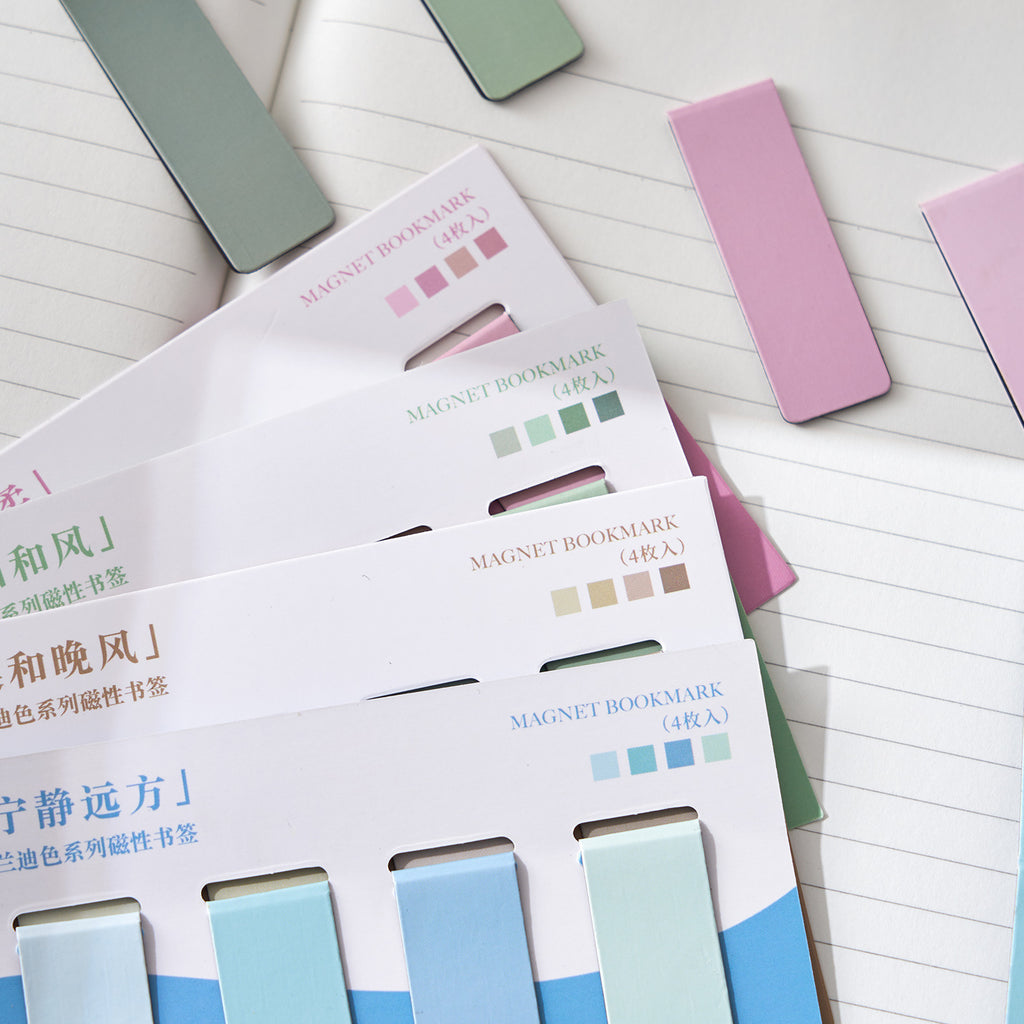 Colour-Block Magnetic Bookmarks — Set of Four — product image 4