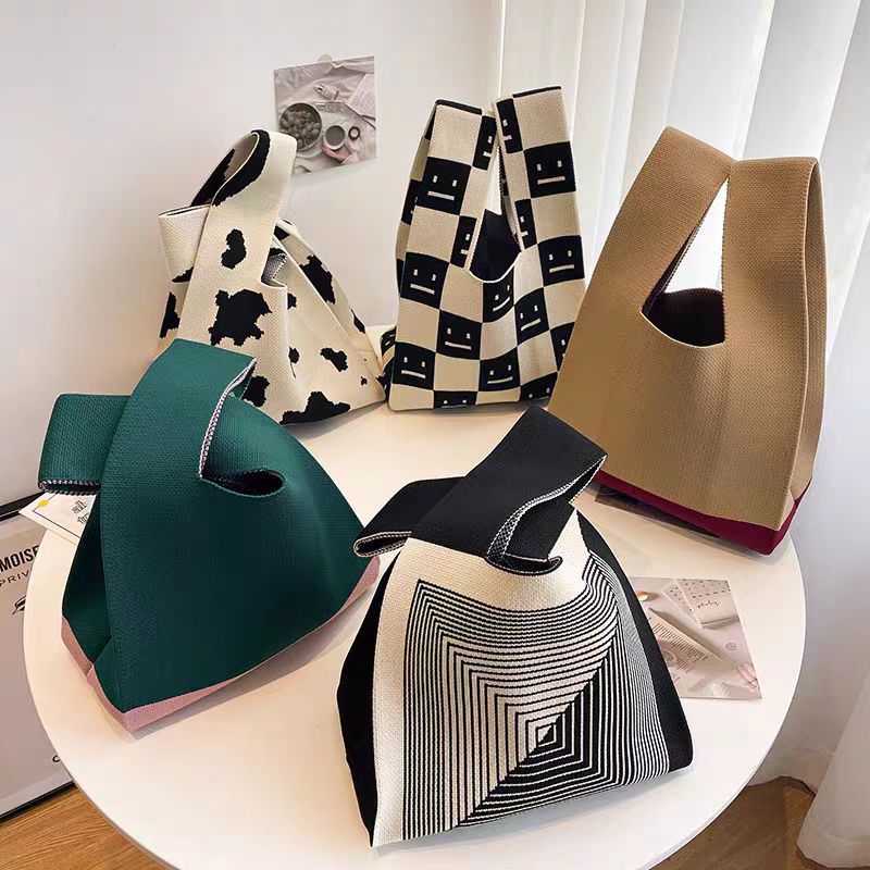 Patterned Knitted Tote — product image 1