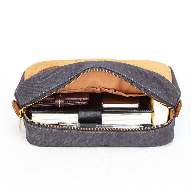 Colour-Block Canvas Shoulder Bag — product image 4