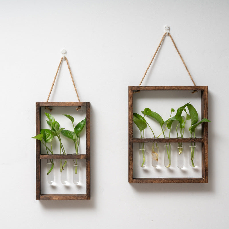Wood & Glass Wall Vase — product image 3