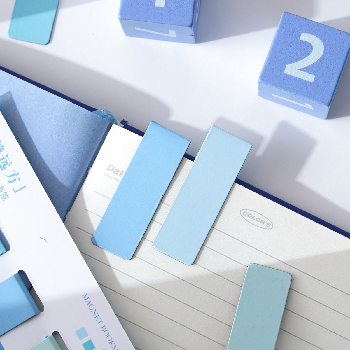 Colour-Block Magnetic Bookmarks — Set of Four — product image 3