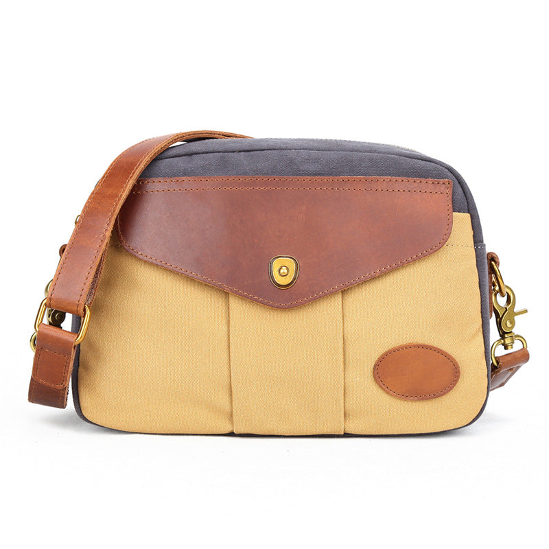 Colour-Block Canvas Shoulder Bag — product image 1