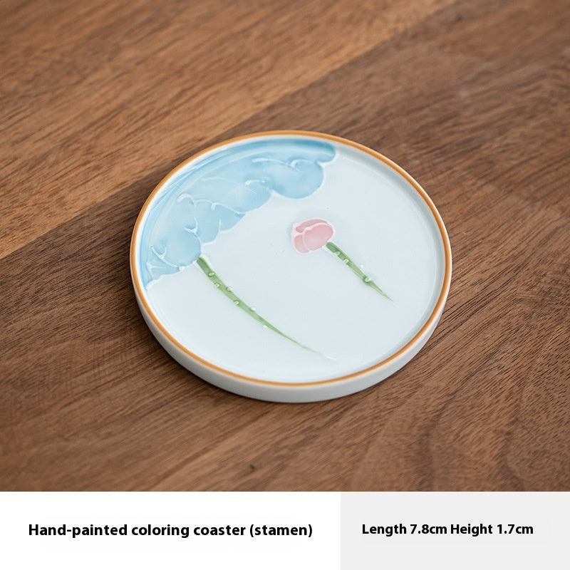 Painted Ceramic Coaster — product image 9