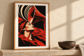 The Listening Future artwork displayed in a listening room. Physical art print; frame and room accessories are not included.